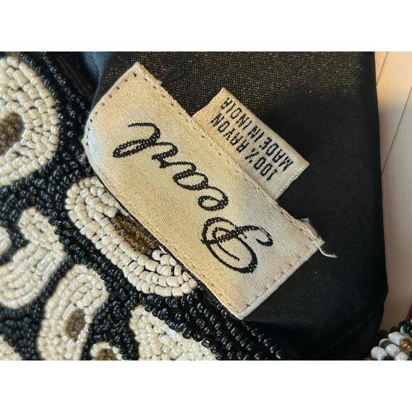 Vintage Leopard Print Beaded Purse Mini Handbag Chic - Picture 5 of 5